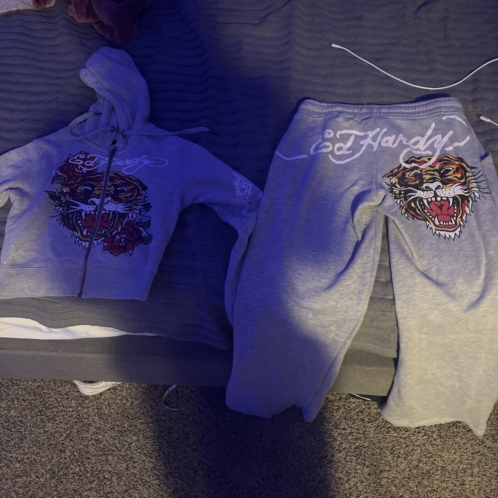 Ed hardy jacket + pants